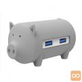 USB hub s 3 vhodi, USB 3.0, čitalec kartic, OTG, ORICO