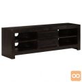 TV omarica trden akacijev les 120x30x40 cm temno rjava