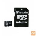 Spominska kartica microSD VERBATIM 8 GB C10 z SD adapterjem