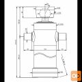 Cilinder teleskopski, 2stopnji, 9t, 695mm, s kroglo 4022S