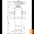 Cilinder teleskopski, 2stopnji, 3.5t, 895mm, s kroglo 2025S