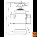 Cilinder teleskopski, 5stopenj, 5t, 830mm, s kroglo 5021S