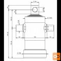 Cilinder teleskopski, 4stopnje, 7t, 590mm, z luknjo 3061F