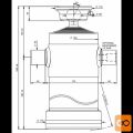 Cilinder teleskopski, 6stopenj, 9t, 2257mm, s kroglo 6010S