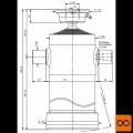 Cilinder teleskopski, 6stopenj, 9t, 2557mm, s kroglo 6011S