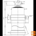 Cilinder teleskopski, 5stopenj, 22t, 2060mm, s kroglo 4052S