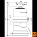 Cilinder teleskopski, 6stopenj, 20t, 2225mm, s kroglo 4060S