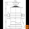 Cilinder teleskopski, 7stopenj, 14t, 3410mm, s kroglo 7022S