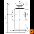 Cilinder teleskopski, 6stopenj, 32t, 2595mm, s kroglo 6066S