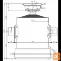 Cilinder teleskopski, 9stopenj, 25t, 2070mm, s kroglo 9030S