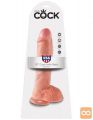 DILDO King Cock 10 With Balls Flesh