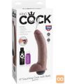 DILDO King Cock Squirting With Balls Brown 9''