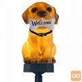 Solarna LED vrtna svetilka psiček welcome 41cm 2W