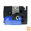 Trak Brother TZe-141 (18 mm, črno na prozornem),