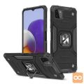 Etui ovitek robusten Ring Armor za Samsung Galaxy A22 4G črn