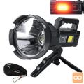Aku. poln. 100W LED reflek. roč. svetilka USB powerb.+stativ