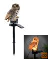 Solarna LED vrtna svetilka rjava sova 43cm 2W