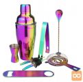 Mavrični inox 8 delni koktajl set 500ml